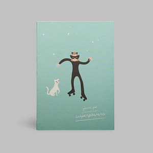 Moderne Grusskarte minimalistisch nachhaltig - Cat girl für Mädchen Katzen Jubiläum - Pleased to meet