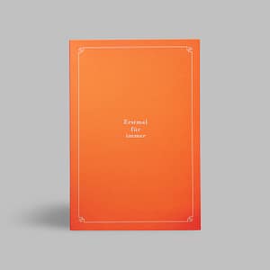 Hochzeit Grusskarte Glückwunsch Best Wishes Neon Orange erstmal für immer von Haferkorn & Sauerbrey