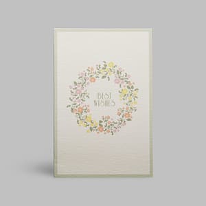 Hochzeit Grusskarte Glueckwuensch best wishes pastel farben blumen bouquet haferkorn sauerbrey