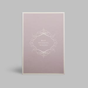 Hochzeit Grusskarte Glückwunsch Best Wishes Pastellfarben Blumen von Haferkorn & Sauerbrey