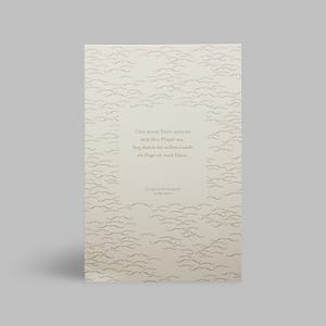 Trauerkarte Tod Verlust - Droste Huelshoff fühlen sagen Worte von Haferkorn & Sauerbrey