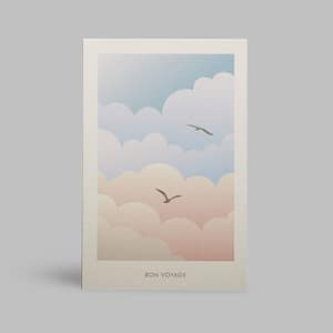 Trauerkarte Tod Verlust Abschied Partner Ehe - Gute Reise Bon Voyage von Haferkorn & Sauerbrey