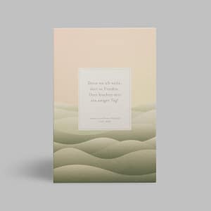 Trauerkarte Tod Verlust - Droste Huelshoff Frieden ewiger Tag von Haferkorn & Sauerbrey