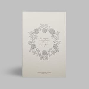 Trauerkarte Tod Verlust - Droste Huelshoff fühlen sagen Worte von Haferkorn & Sauerbrey