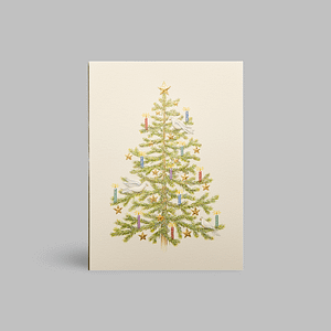 Paula-Skene Weihnachtskarte glueckwuensche Christbaumkugeln bunt metallic weihnachtsbaum christbaum sterne bescherung christkind schmuck kerzen