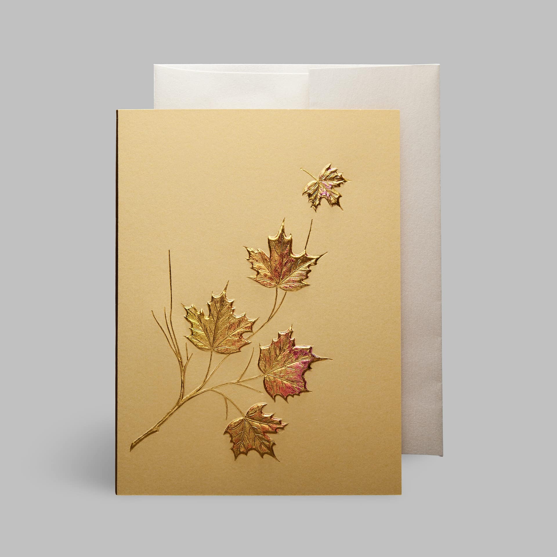 Goldene Prägekarte Ahorn Paula Skene