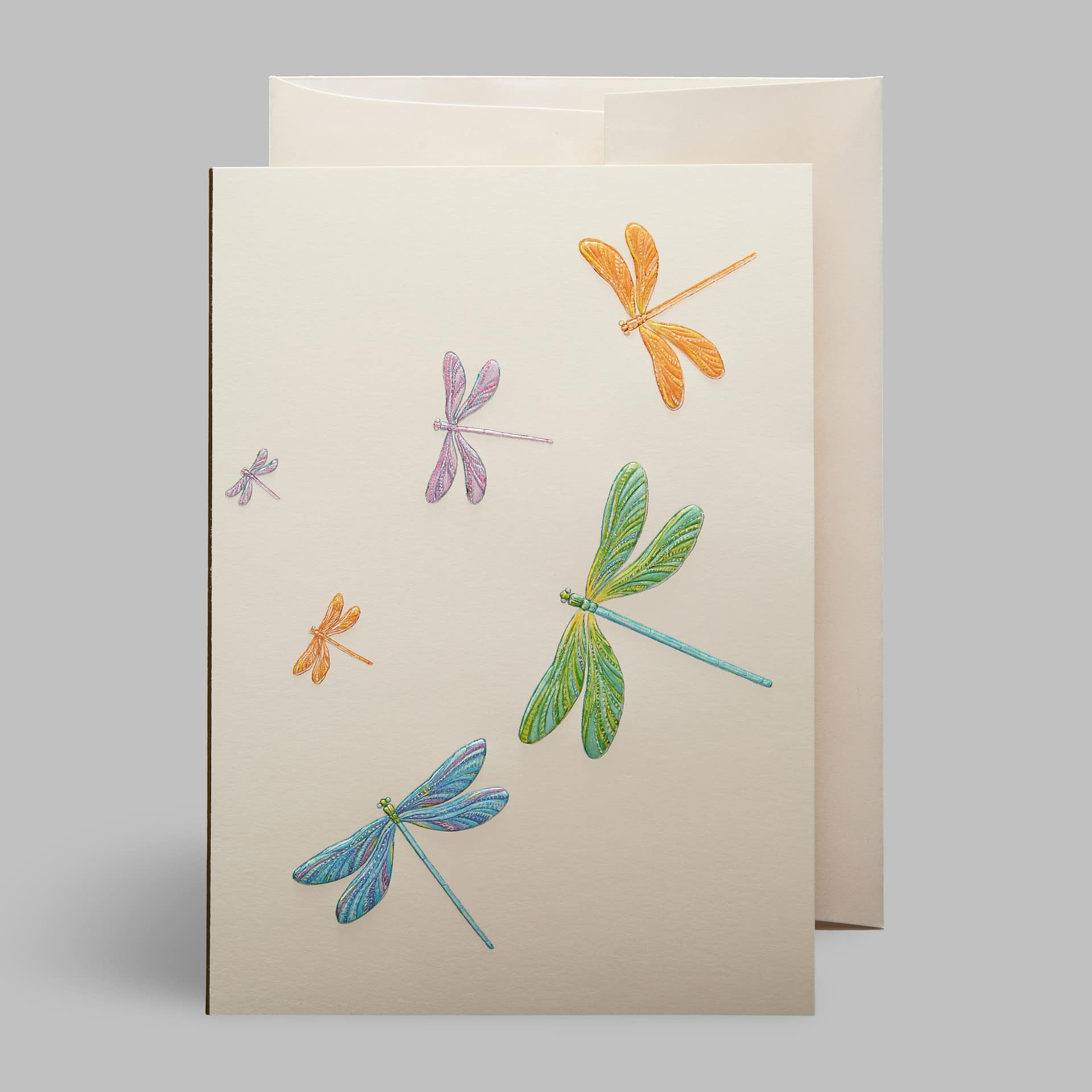 Grußkarte Libellen Beige mit Umschlag Paula Skene, San Francisco Grußkarte Libellen Beige mit Umschlag Paula Skene, San Francisco
