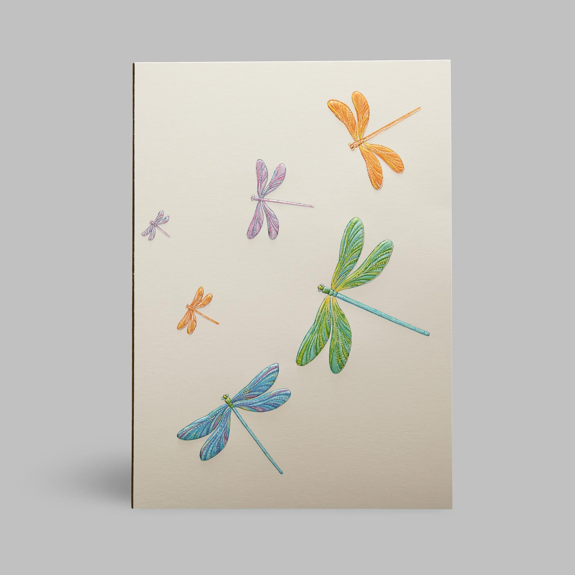 Grußkarte Libellen Beige mit Umschlag Paula Skene, San Francisco Grußkarte Libellen Beige mit Umschlag Paula Skene, San Francisco