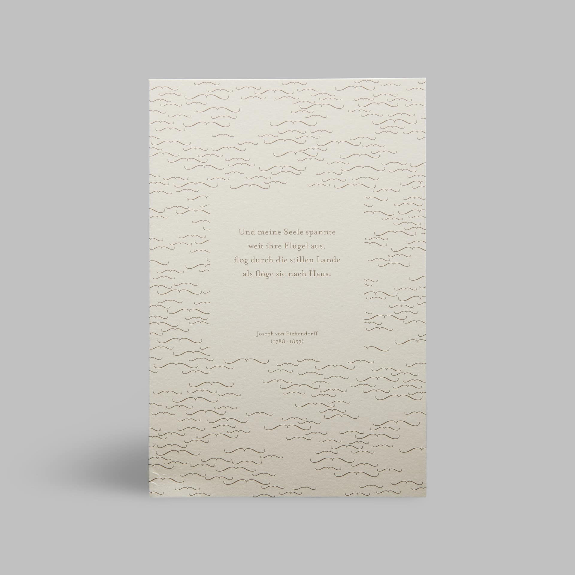 Trauerkarte Tod Verlust - Droste Huelshoff fühlen sagen Worte von Haferkorn & Sauerbrey Trauerkarte Tod Verlust - Droste Huelshoff fühlen sagen Worte von Haferkorn & Sauerbrey