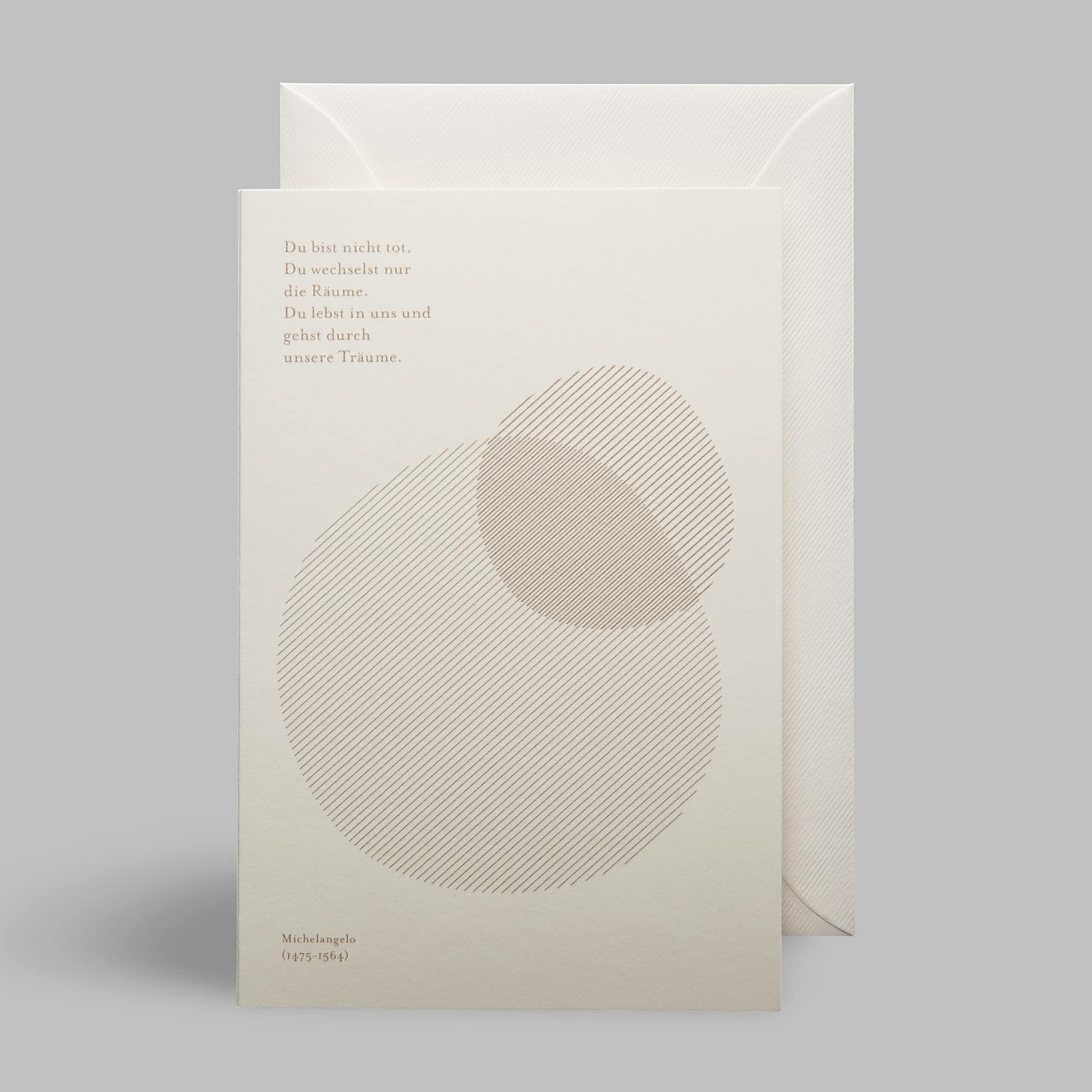 Trauerkarte Tod verlust abschied partner ehe michelangelo wechsle raeume traeume haferkorn sauerbrey Trauerkarte Tod verlust abschied partner ehe michelangelo wechsle raeume traeume haferkorn sauerbrey