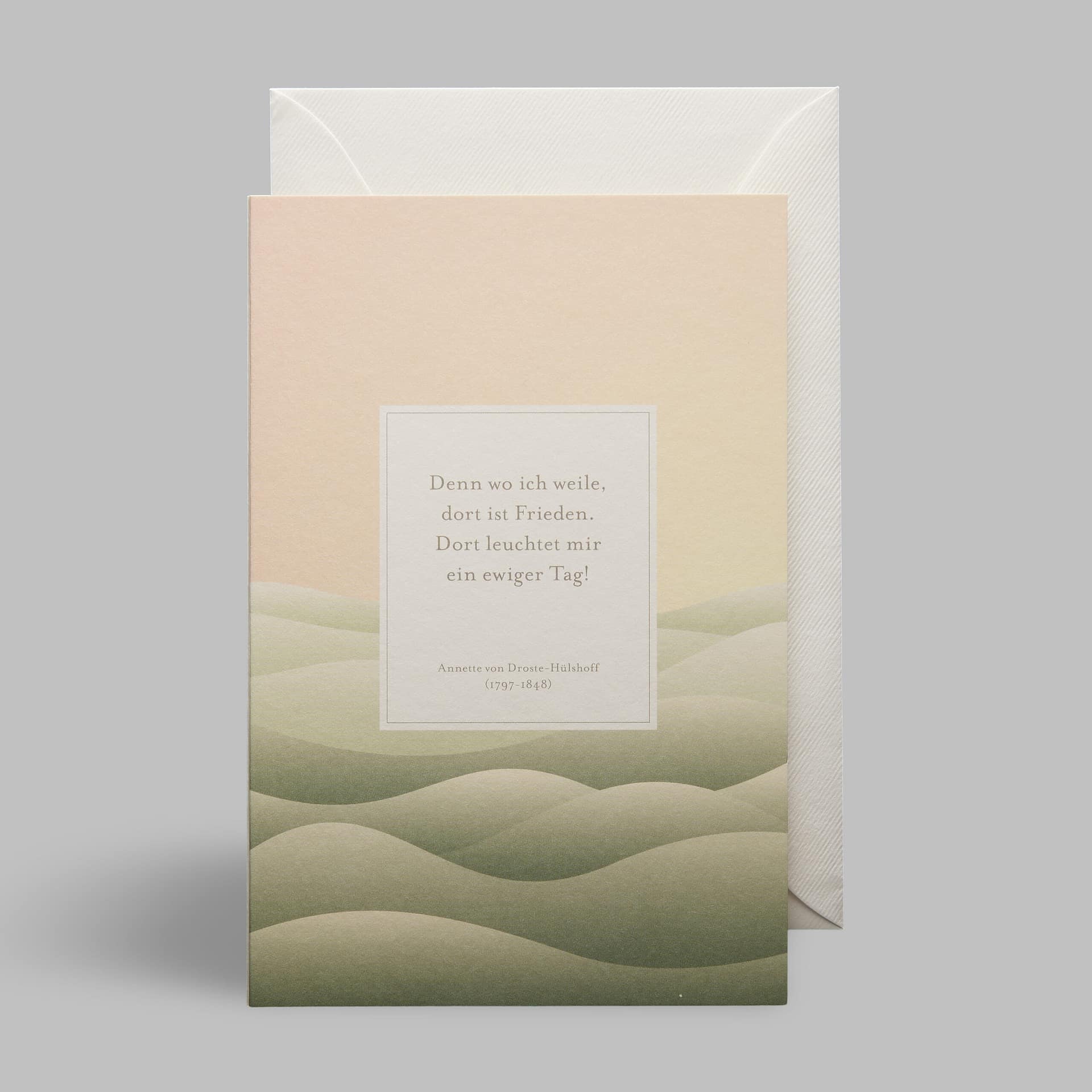 Trauerkarte Tod Verlust - Droste Huelshoff Frieden ewiger Tag von Haferkorn & Sauerbrey Trauerkarte Tod Verlust - Droste Huelshoff Frieden ewiger Tag von Haferkorn & Sauerbrey