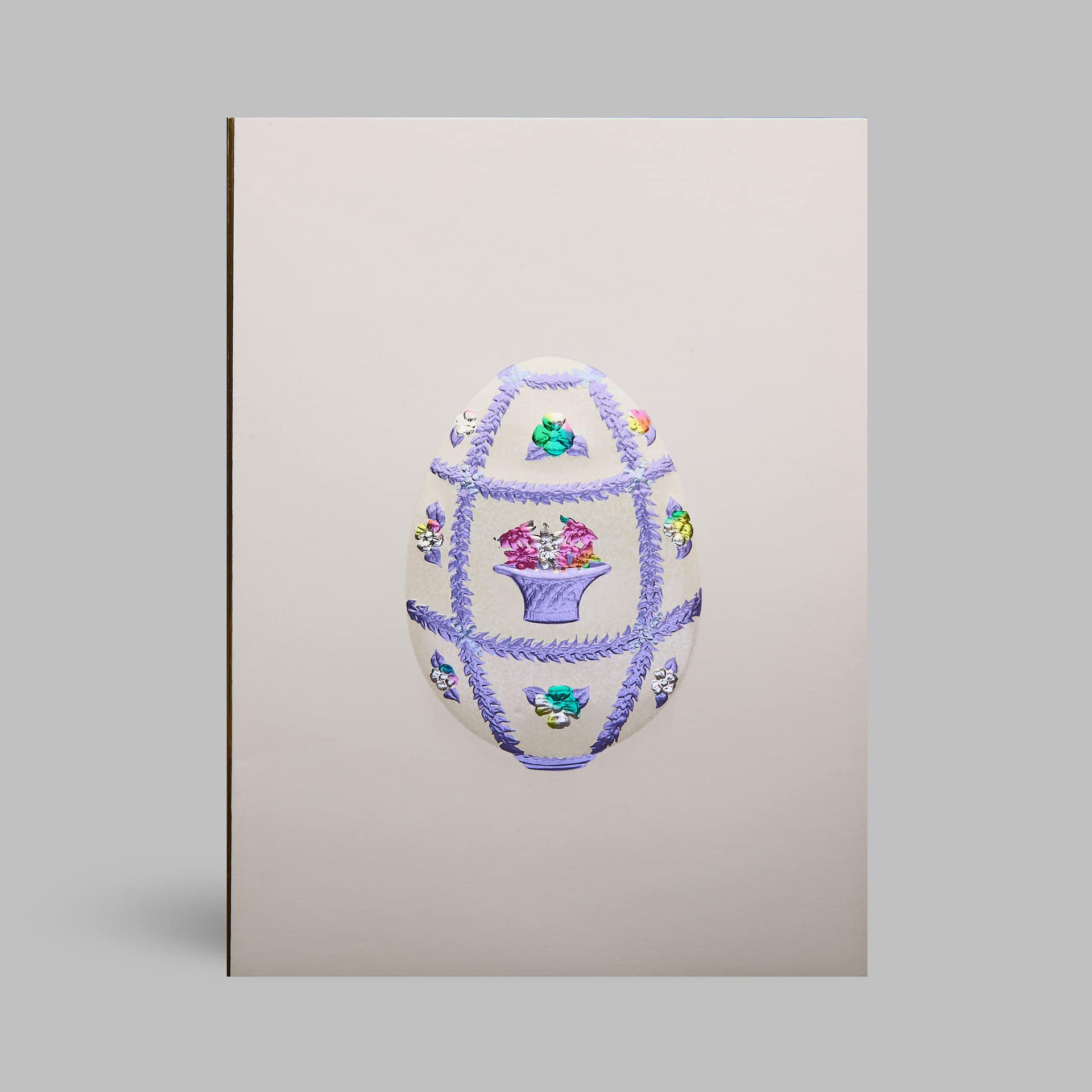 Oster Faltkarte geprägt – edles Flieder Design mit Osterei – Hochwertige Klappkarte mit Umschlag Oster Faltkarte geprägt – edles Flieder Design mit Osterei – Hochwertige Klappkarte mit Umschlag