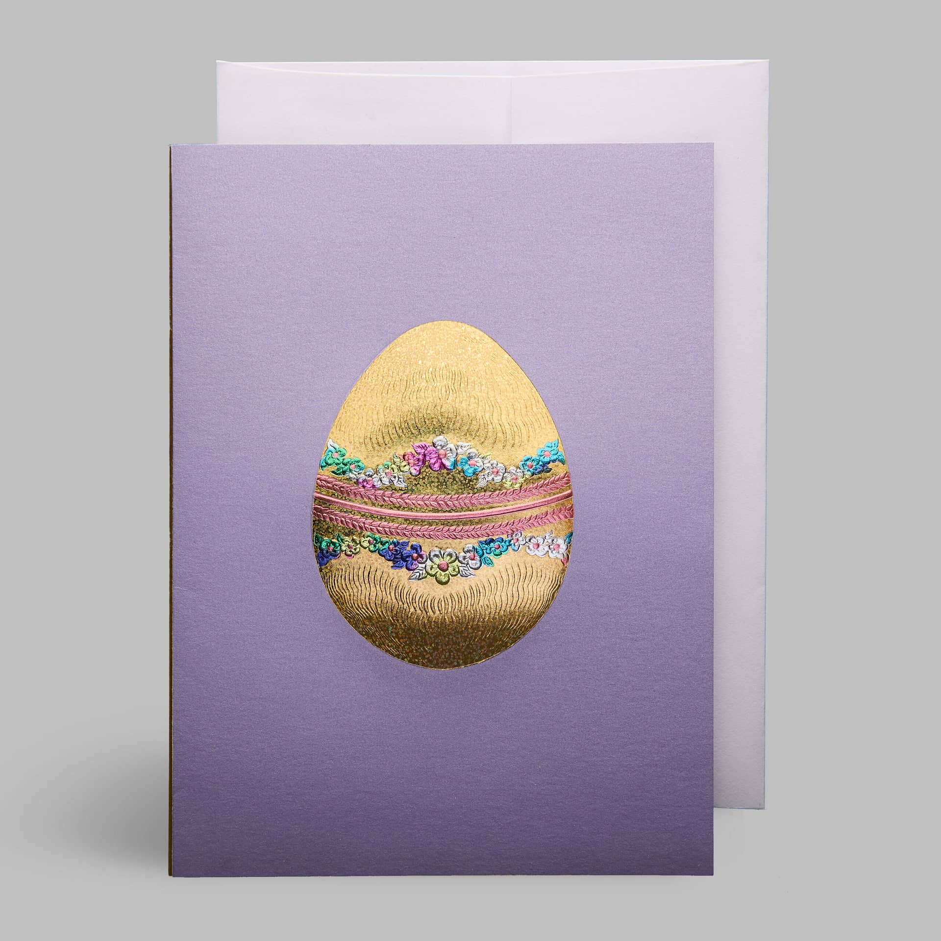 Oster Faltkarte geprägt – gold & bunt mit Fliederblüten und Osterei – Hochwertige Klappkarte mit Umschlag Oster Faltkarte geprägt – gold & bunt mit Fliederblüten und Osterei – Hochwertige Klappkarte mit Umschlag